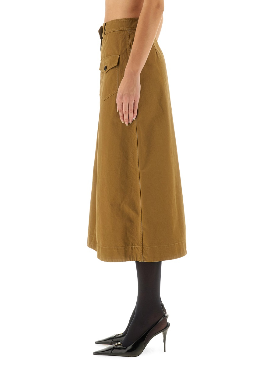 [Saint Laurent] Midi skirt SS25 817344_Y04VY2100