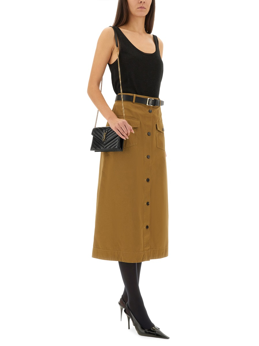 [Saint Laurent] Midi skirt SS25 817344_Y04VY2100