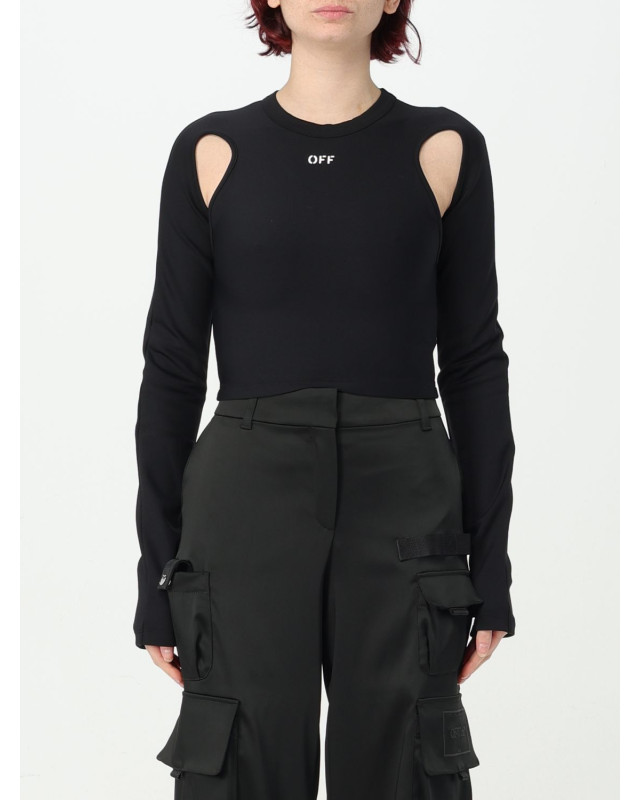 [Off-White] T-shirts Long Sleeve FW25 OWAD211C99JER001 1001