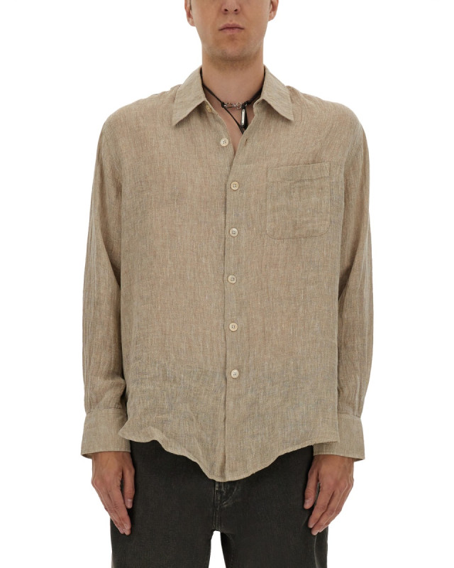 [Our Legacy] Shirts Long Sleeve SS25 M2252AP_POLLENDUSTSPARSECREPEWEAVE