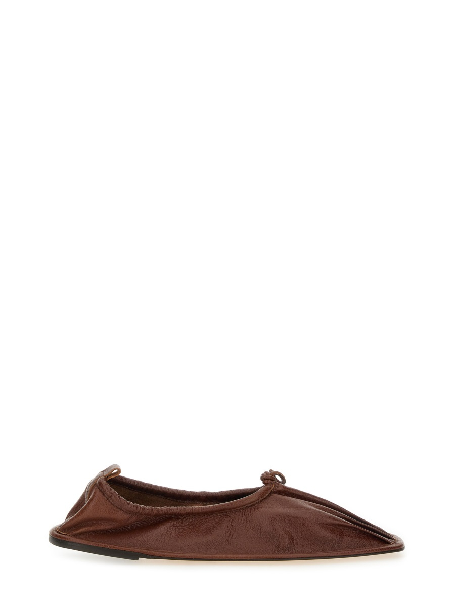 [HEREU] Flat shoes SS25 PUNSSWFS25.002.6_CHESTNUT