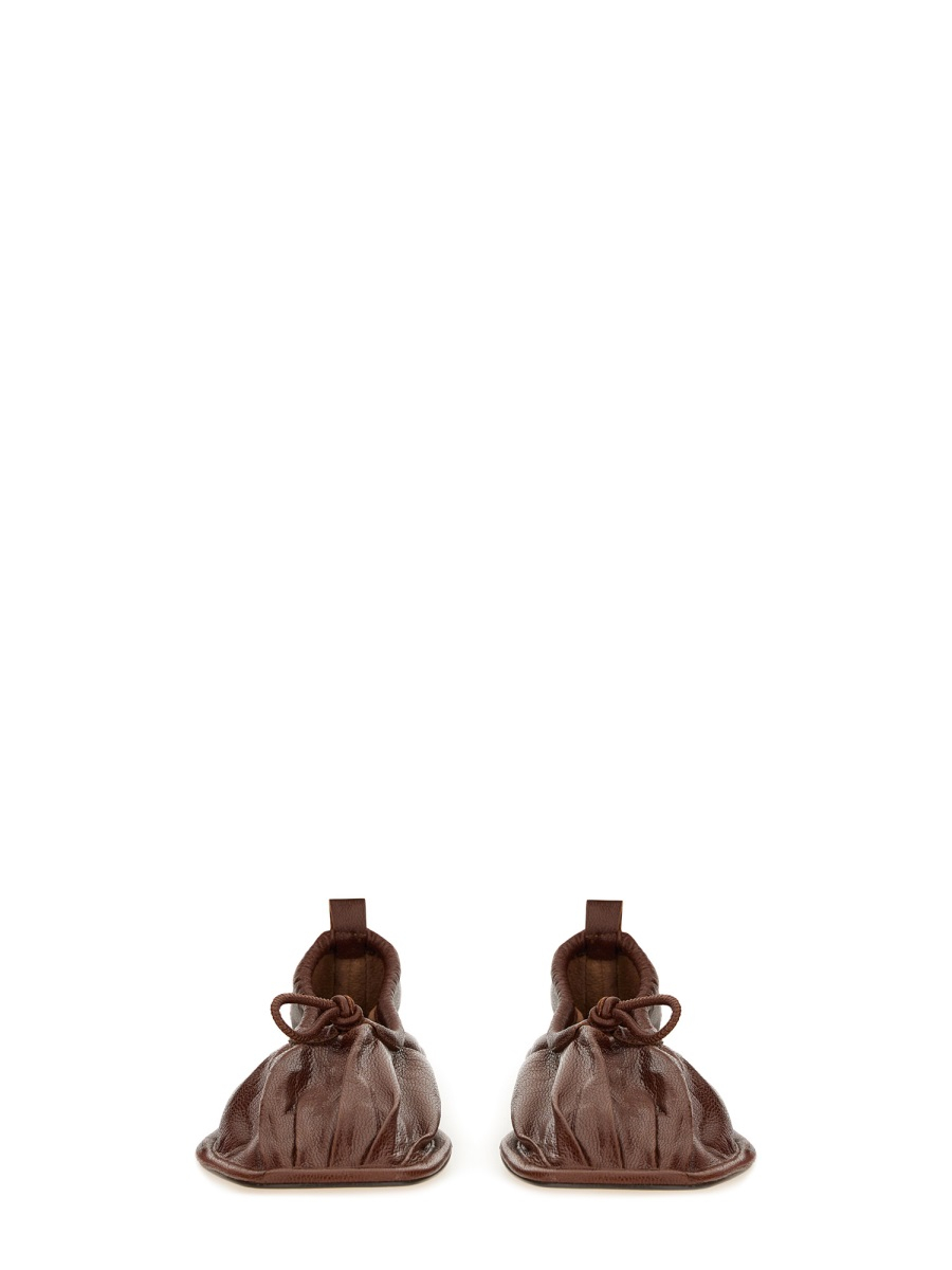 [HEREU] Flat shoes SS25 PUNSSWFS25.002.6_CHESTNUT