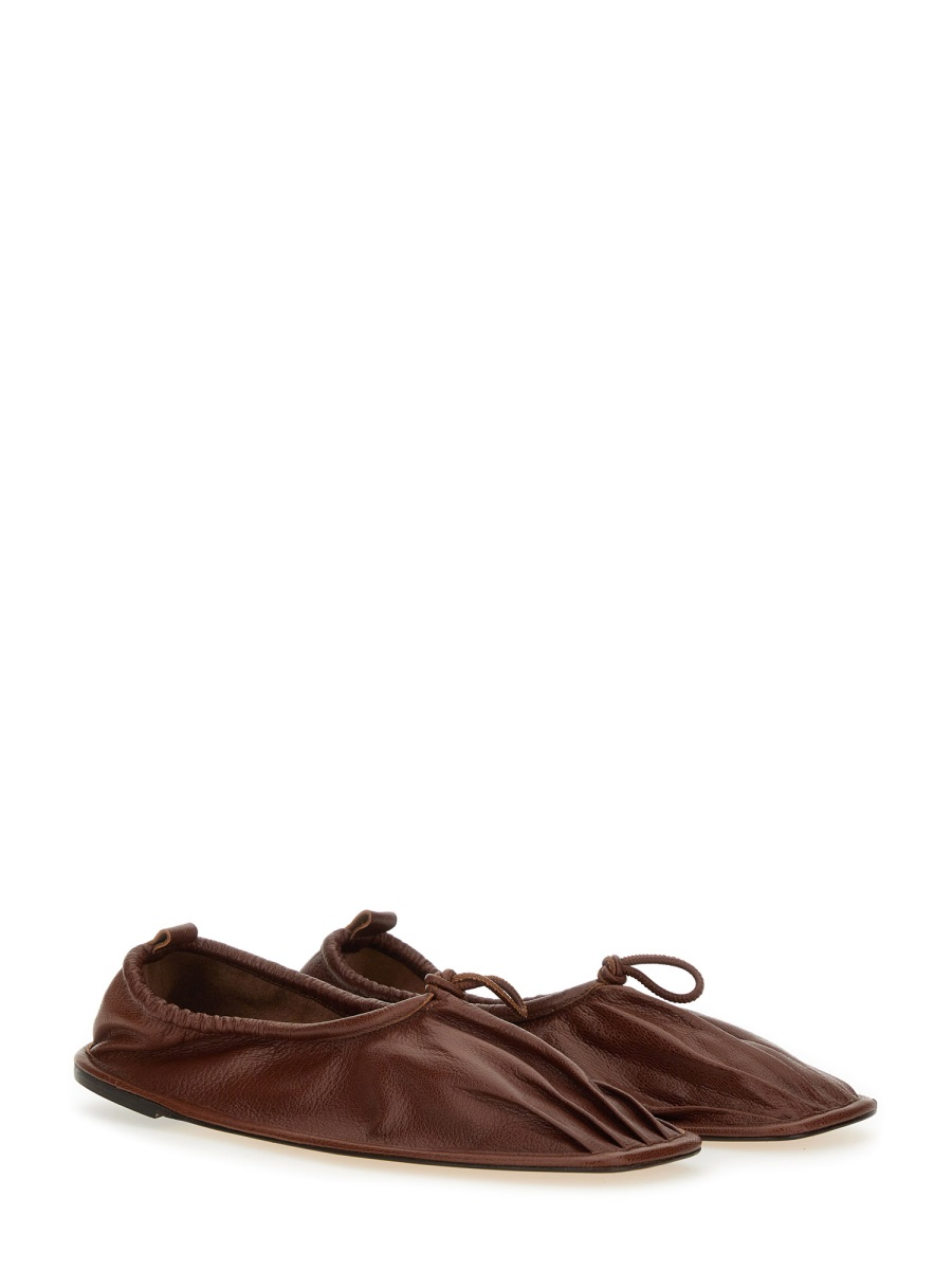 [HEREU] Flat shoes SS25 PUNSSWFS25.002.6_CHESTNUT