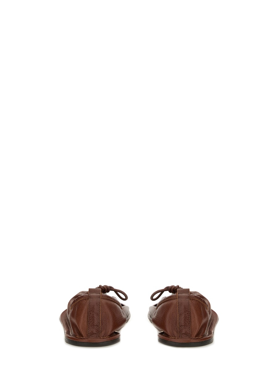 [HEREU] Flat shoes SS25 PUNSSWFS25.002.6_CHESTNUT
