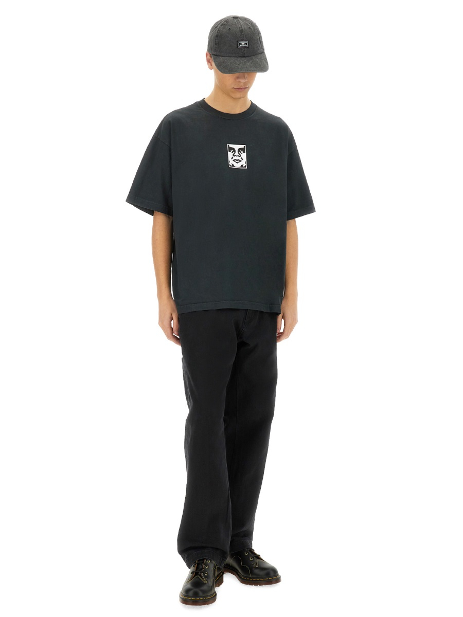 [OBEY] T-shirts Short Sleeve SS25 167924152_PIGMENTTRUEVINTAGEBLACK