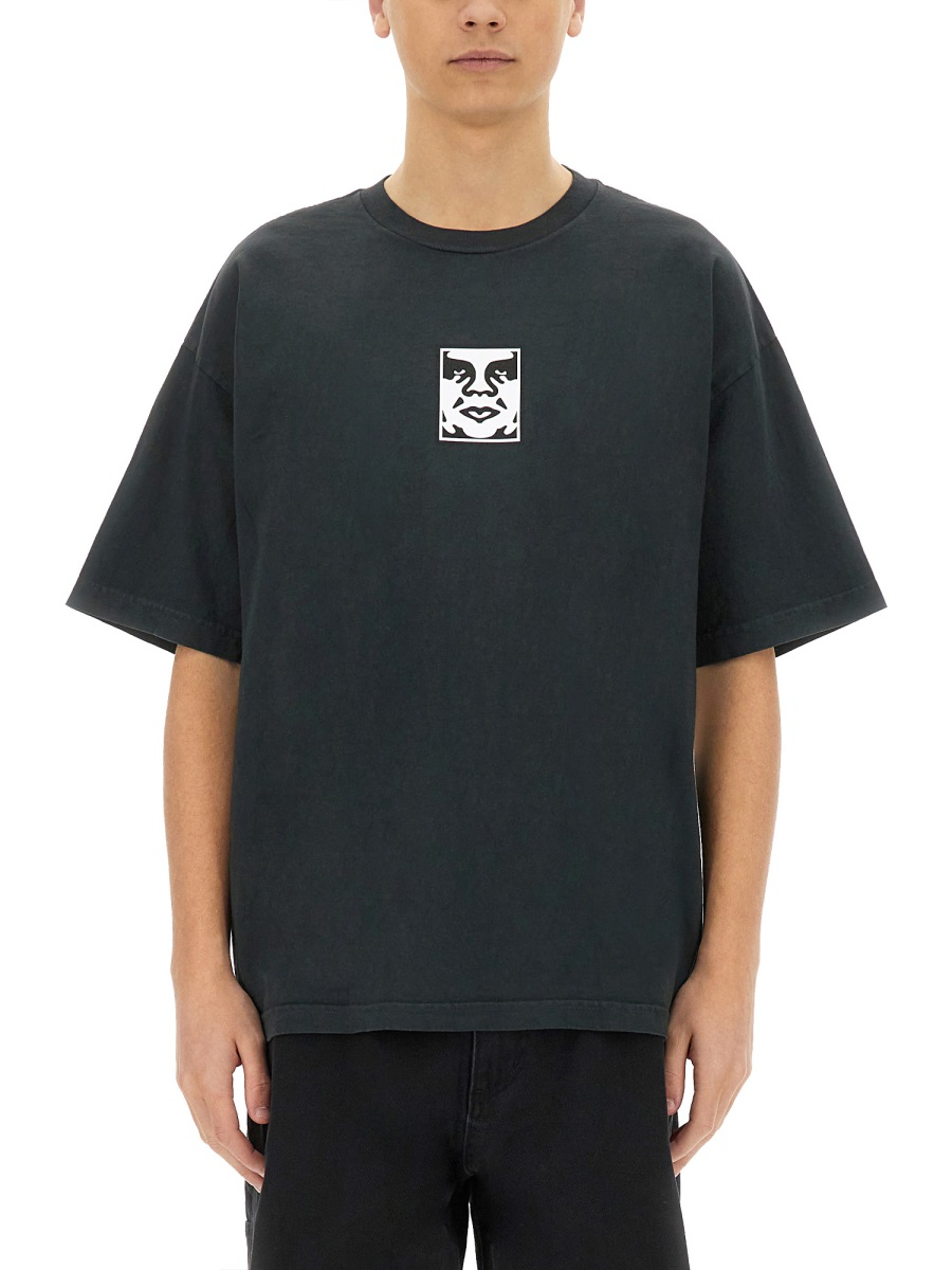 [OBEY] T-shirts Short Sleeve SS25 167924152_PIGMENTTRUEVINTAGEBLACK