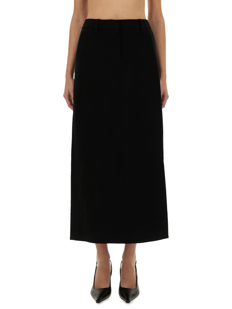 [MICHAEL BY MICHAEL KORS] Midi skirt SS25 MS570HCENX_001BLACK
