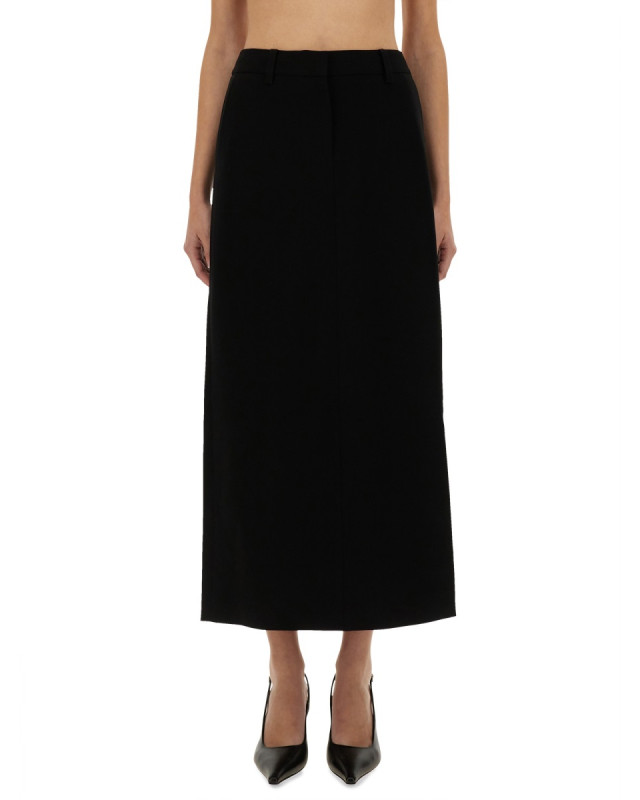[MICHAEL BY MICHAEL KORS] Midi skirt SS25 MS570HCENX_001BLACK
