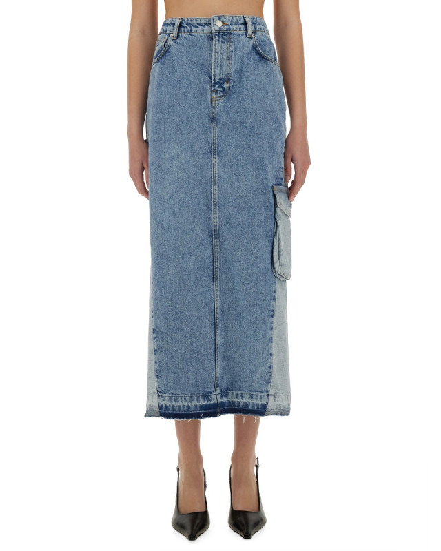 [Moschino Jeans] Midi skirt SS25 01053719_1303