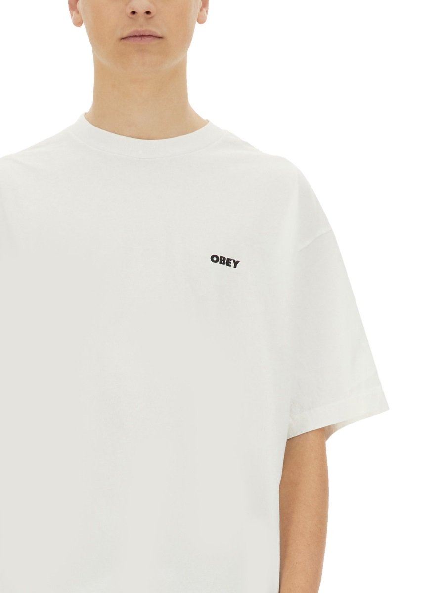 [OBEY] T-shirts Short Sleeve SS25 167924099_PIGMENTVINTAGEWHITE