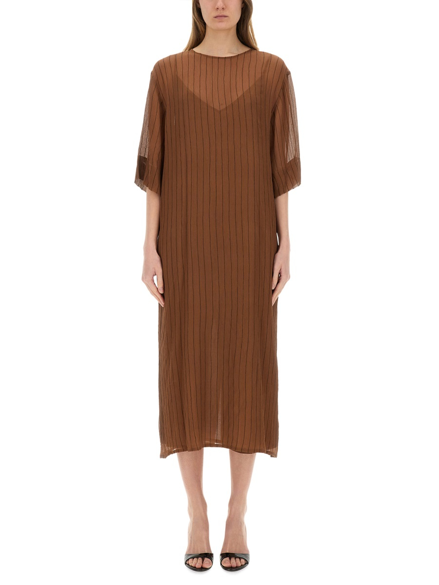 [Alysi] Short sleeve dress SS25 205311_P5219CHOCO