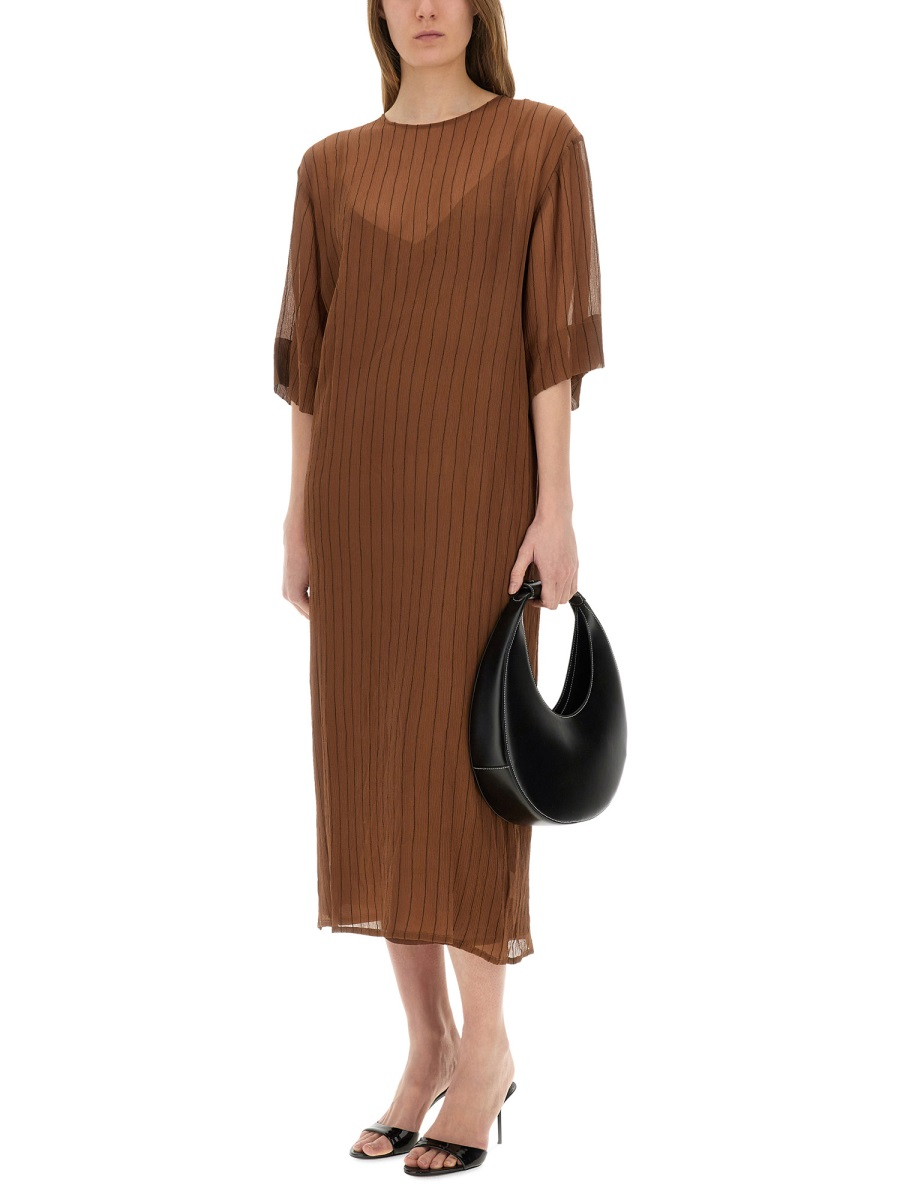[Alysi] Short sleeve dress SS25 205311_P5219CHOCO