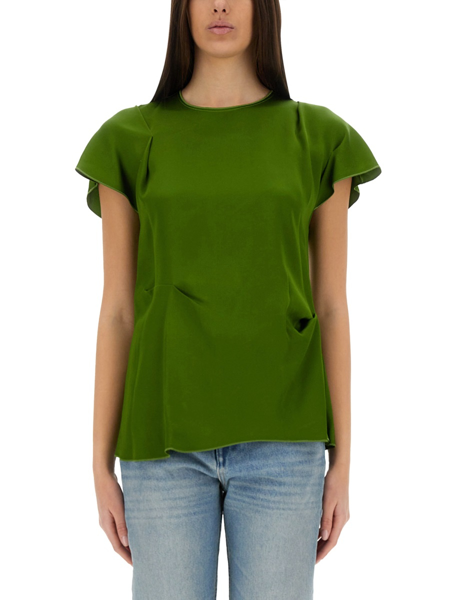 [VICTORIA BECKHAM] T-shirts Short Sleeve SS25 1225WTP006361A_ALGAE