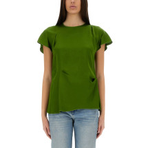 [VICTORIA BECKHAM] T-shirts Short Sleeve SS25 1225WTP006361A_ALGAE