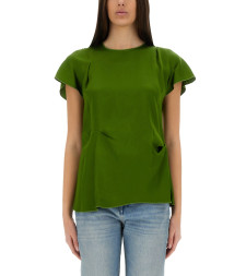 [VICTORIA BECKHAM] T-shirts Short Sleeve SS25 1225WTP006361A_ALGAE