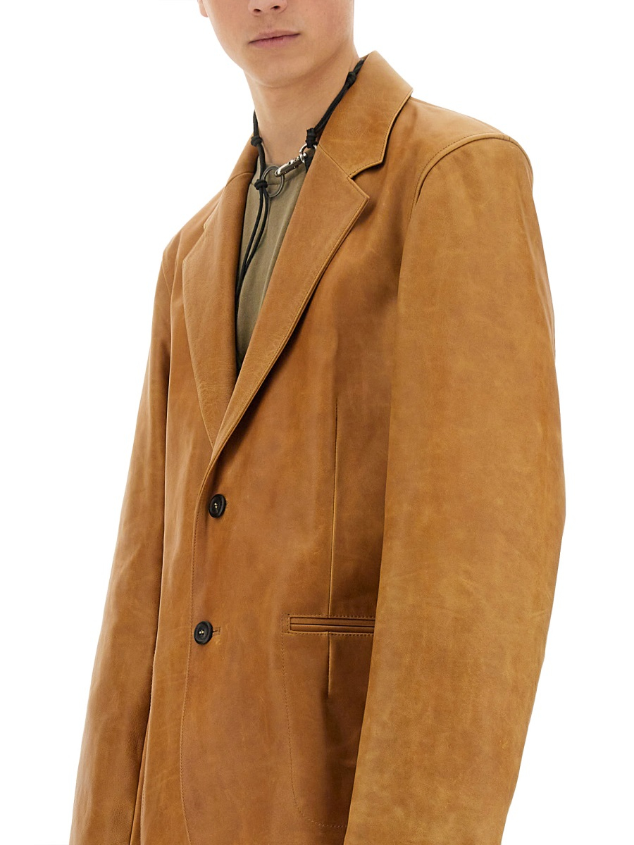 [Our Legacy] Leather Jacket SS25 M2259OBL_BURNTSUGARLEATHER