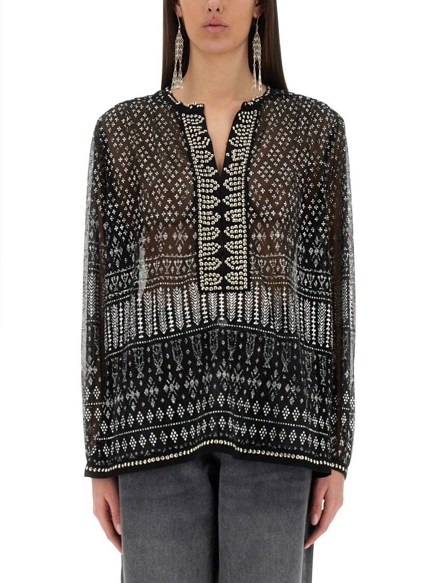 [Isabel Marant] Shirts Long Sleeve SS25 HT0584FA_C1K02IBKSI