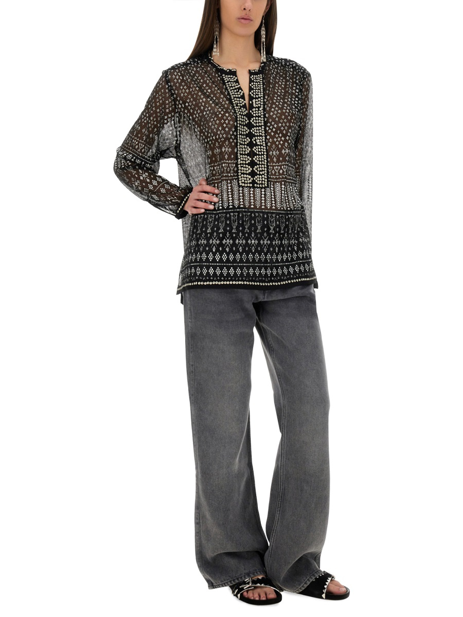 [Isabel Marant] Shirts Long Sleeve SS25 HT0584FA_C1K02IBKSI