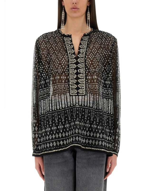 [Isabel Marant] Shirts Long Sleeve SS25 HT0584FA_C1K02IBKSI
