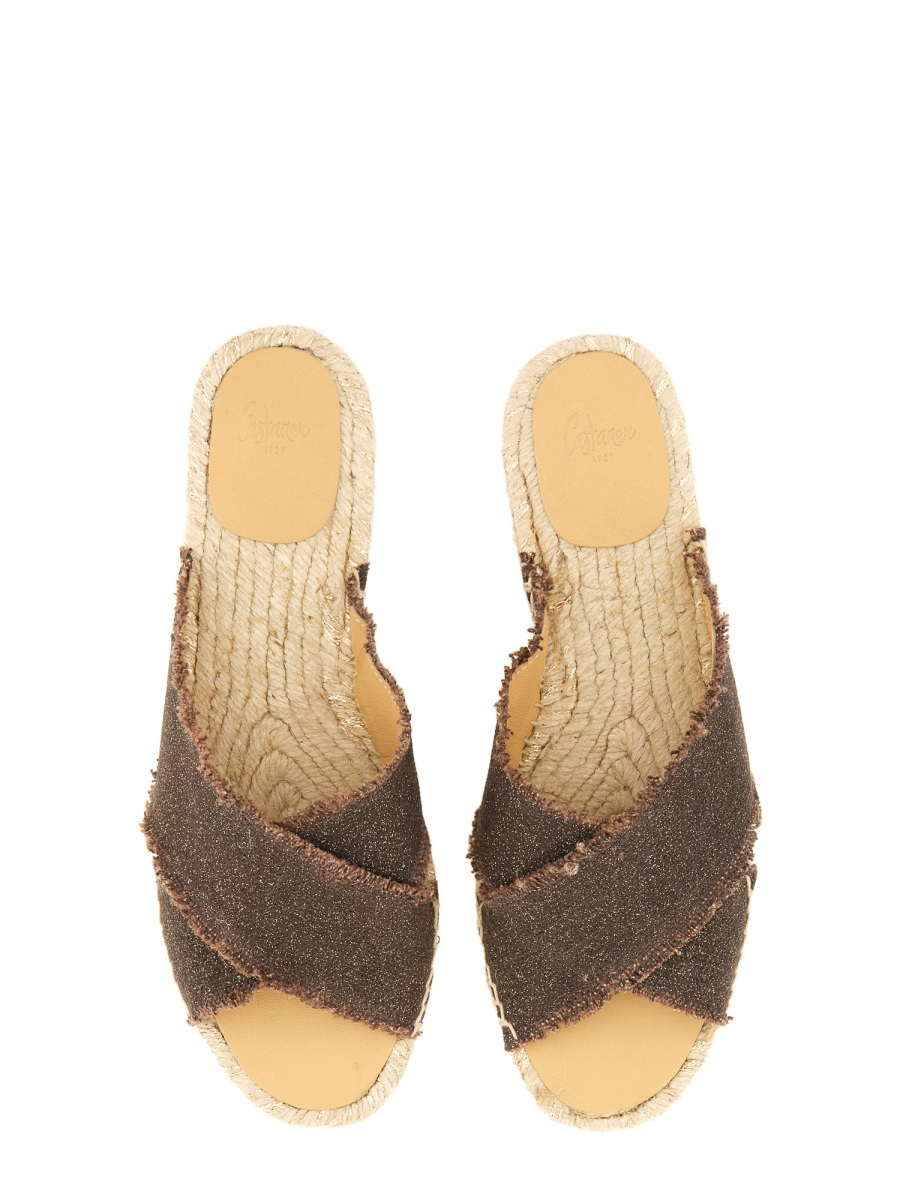 [Castaner] Sandals SS25 PALMERA/032_MARRON/ORO