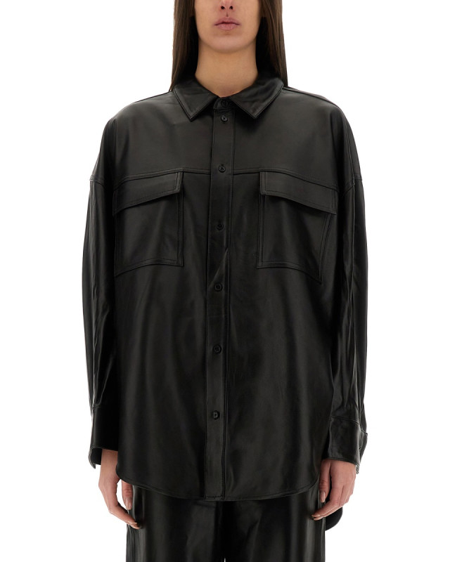 [MICHAEL BY MICHAEL KORS] Shirts Long Sleeve SS25 UR540S0HW8_001BLACK