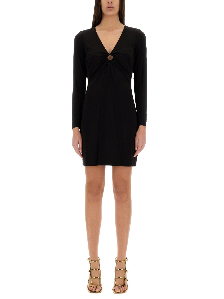 [MICHAEL BY MICHAEL KORS] Long sleeve dress SS25 MR582QNAPQ_001BLACK