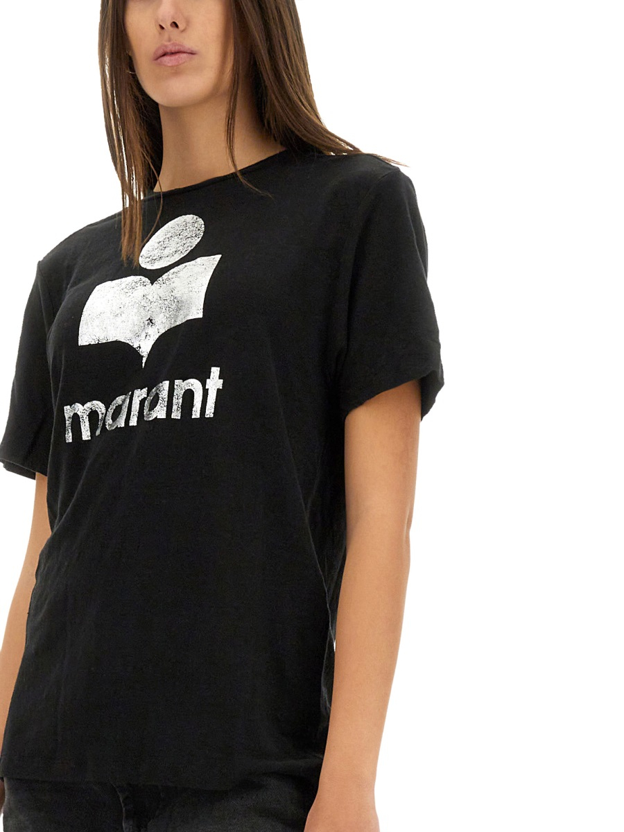 [Marant Etoile] T-shirts Short Sleeve SS25 TS0001FB_A1N10E01BK