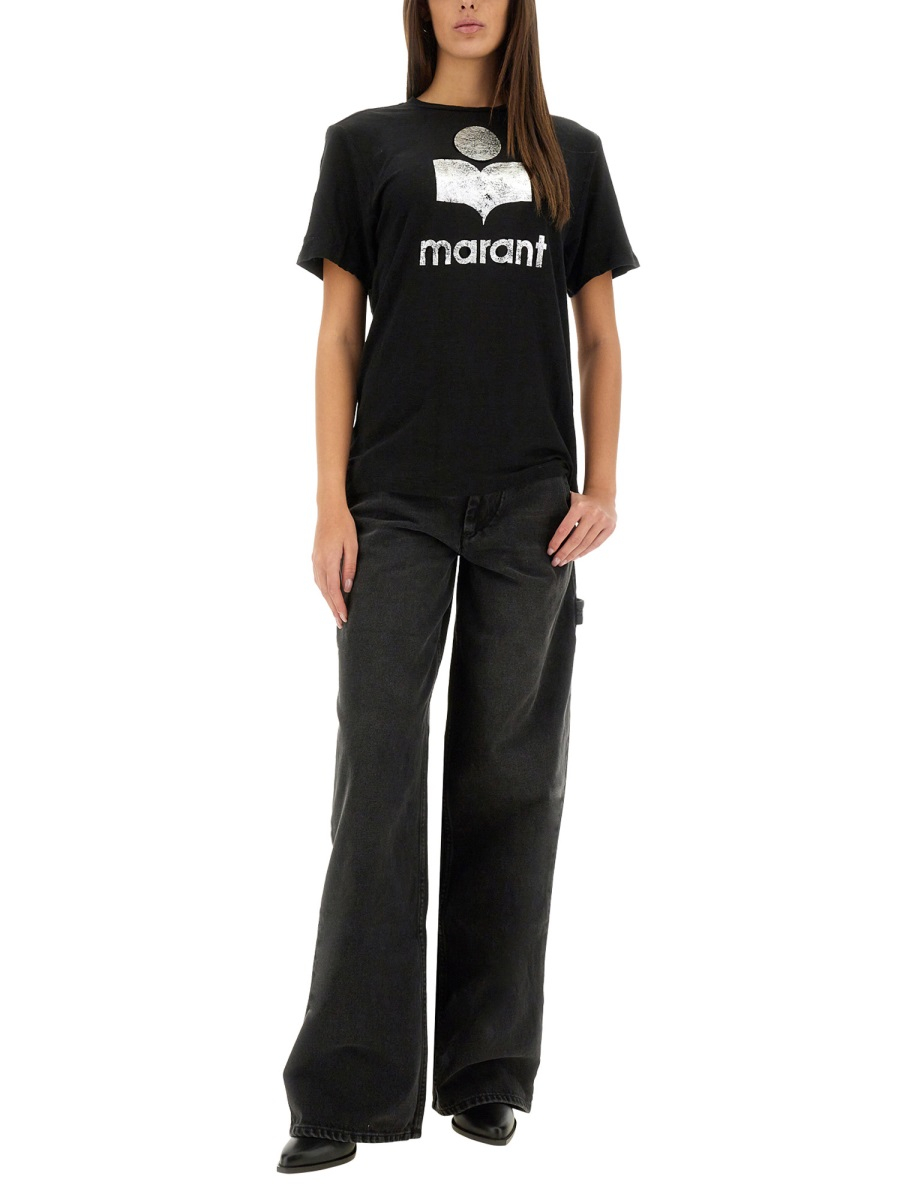 [Marant Etoile] T-shirts Short Sleeve SS25 TS0001FB_A1N10E01BK