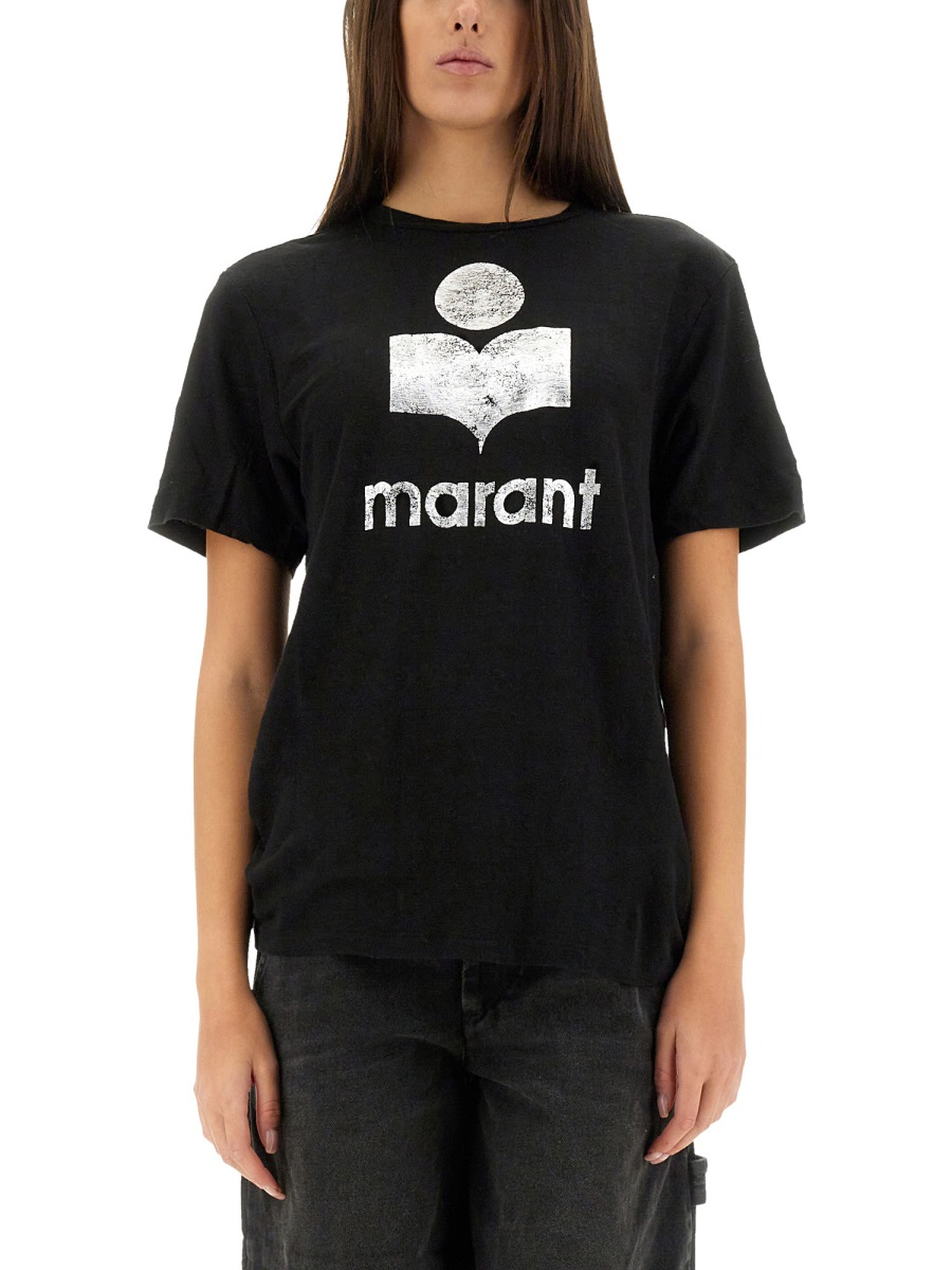 [Marant Etoile] T-shirts Short Sleeve SS25 TS0001FB_A1N10E01BK