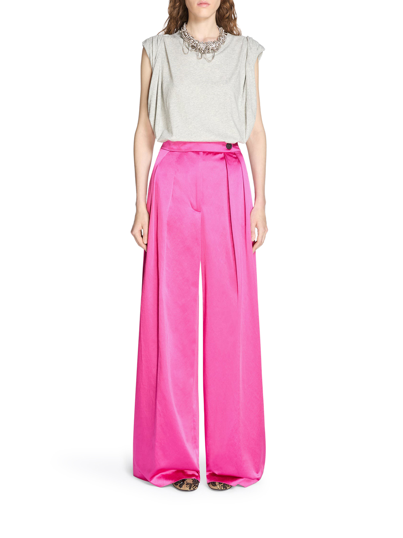 [DRIES VAN NOTEN] Trousers SS26 2610109033304304 FUCHSIA