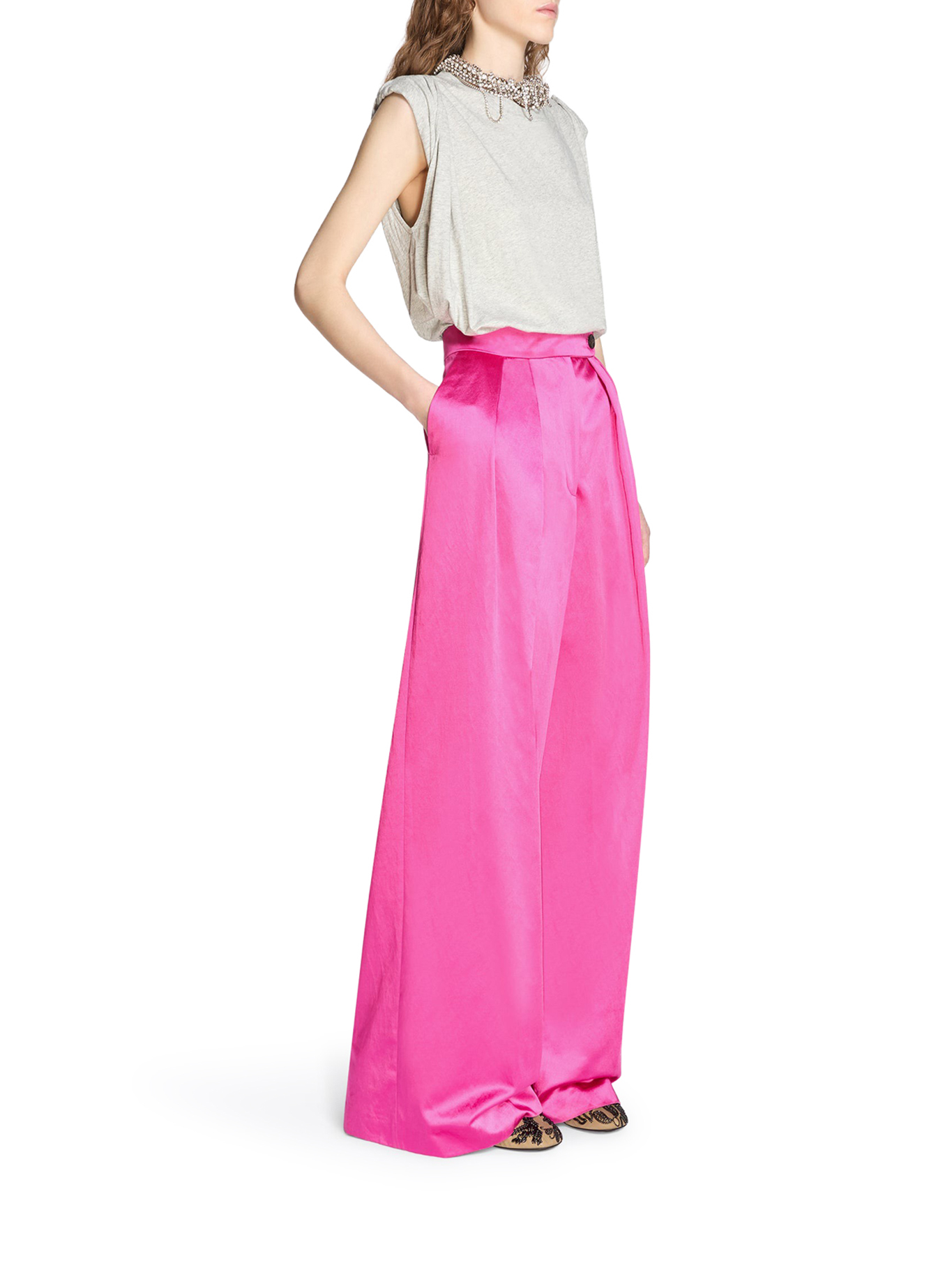 [DRIES VAN NOTEN] Trousers SS26 2610109033304304 FUCHSIA