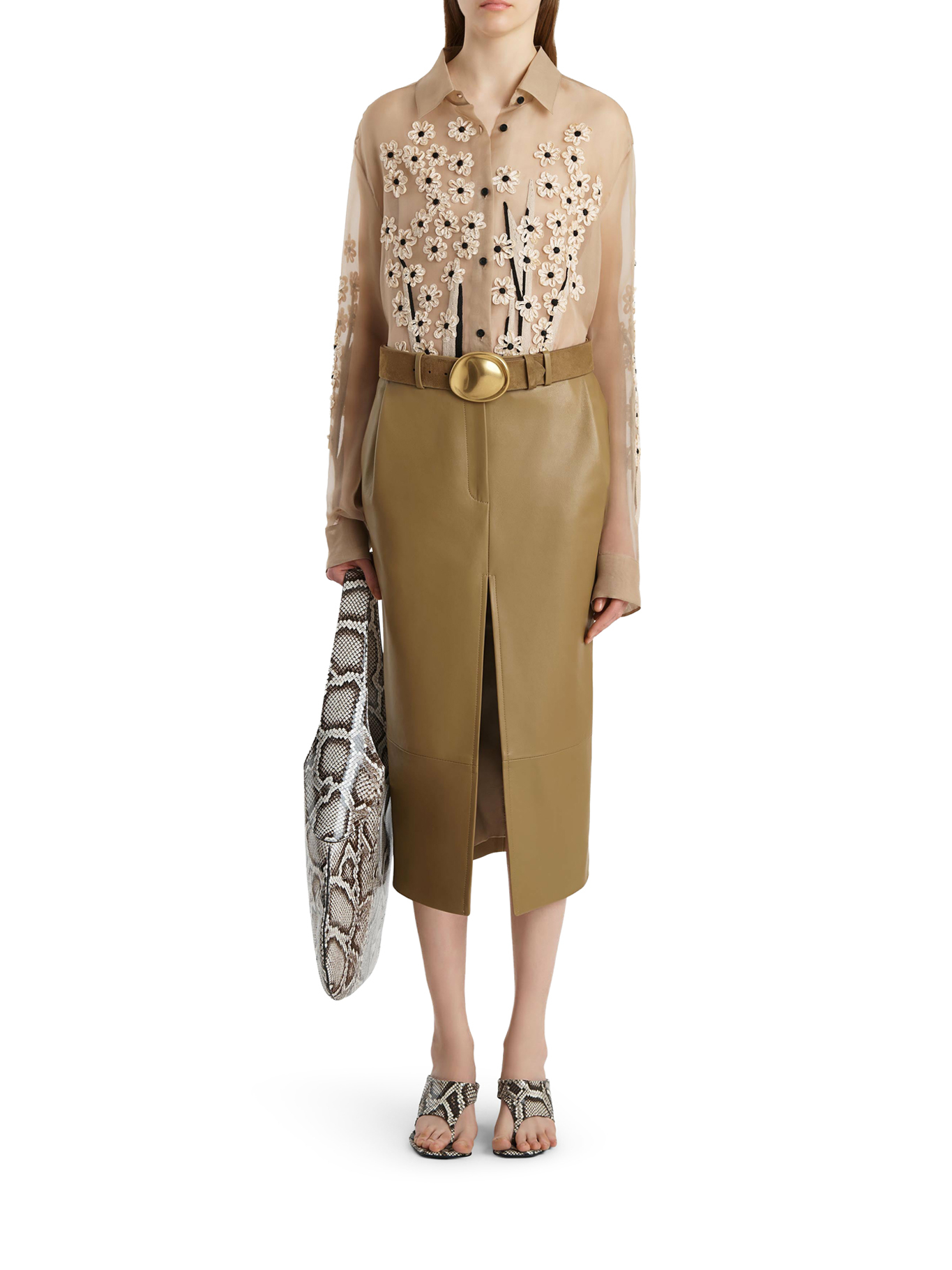 [KHAITE] Shirts Long Sleeve SS26 2477343682 TEA STAIN BOUQUET