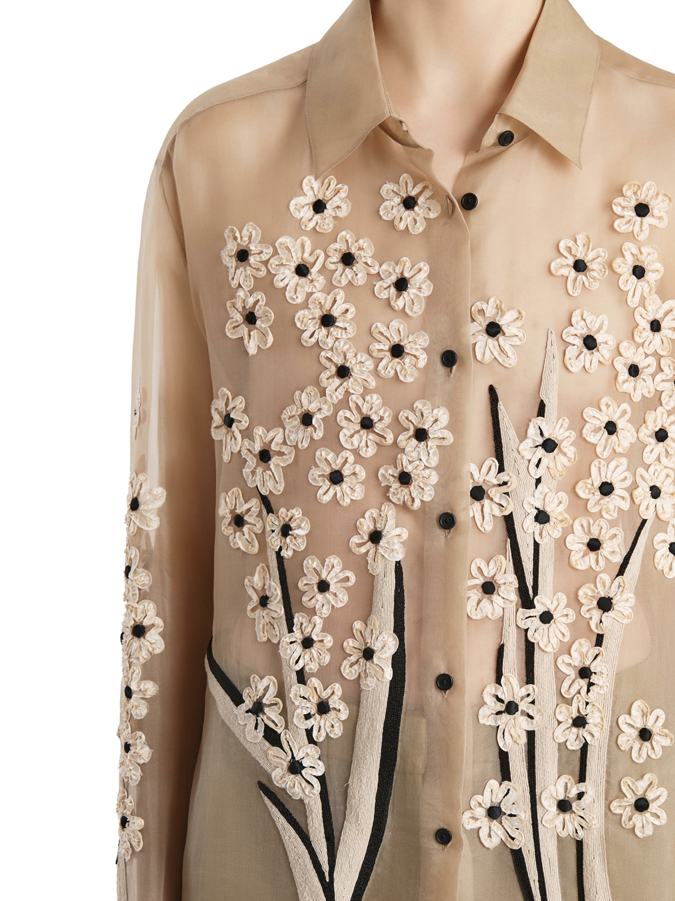 [KHAITE] Shirts Long Sleeve SS26 2477343682 TEA STAIN BOUQUET