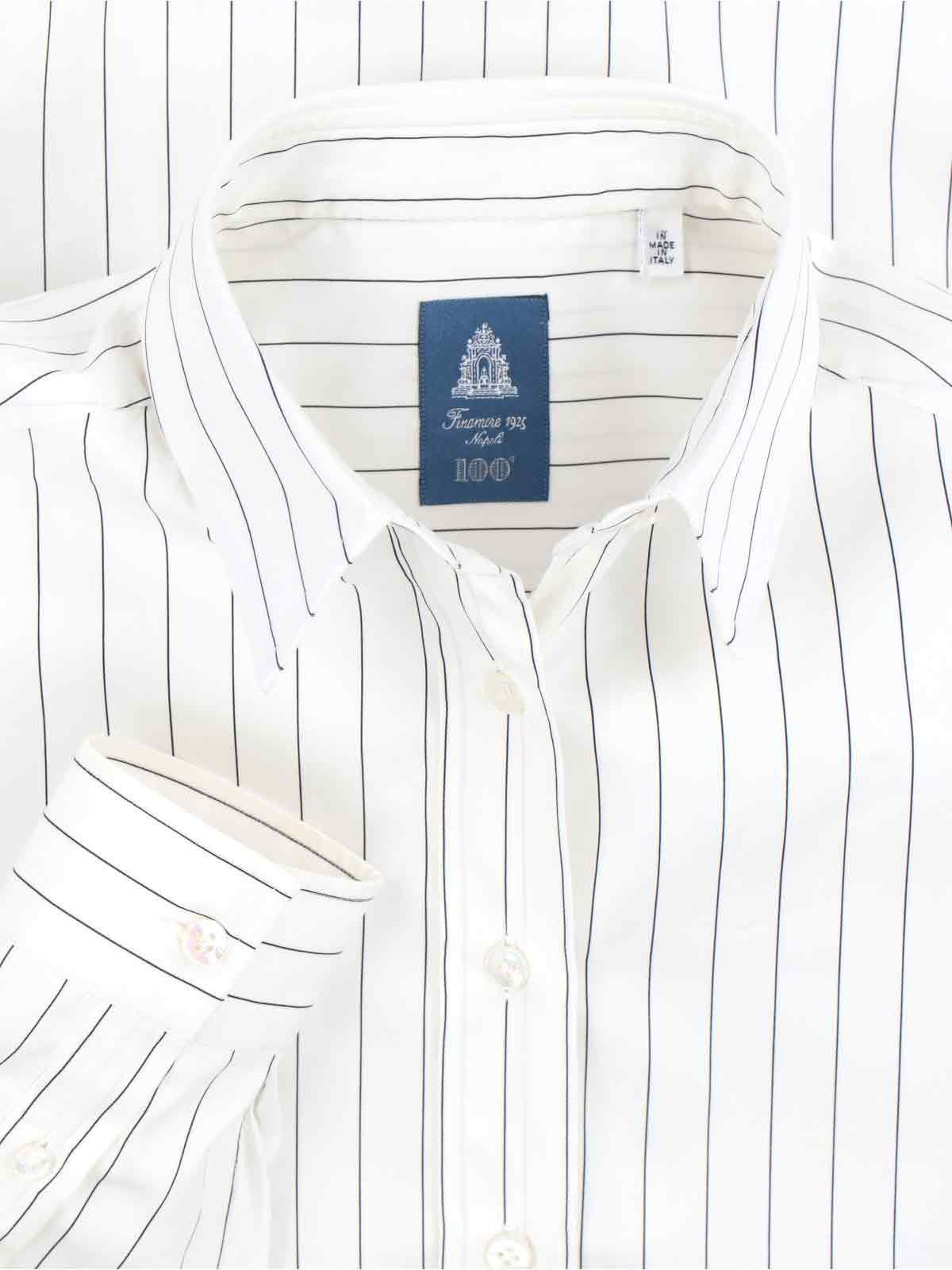 [Finamore] Shirts Long Sleeve FW25 C0400 GRAJ9PD LISAJ02