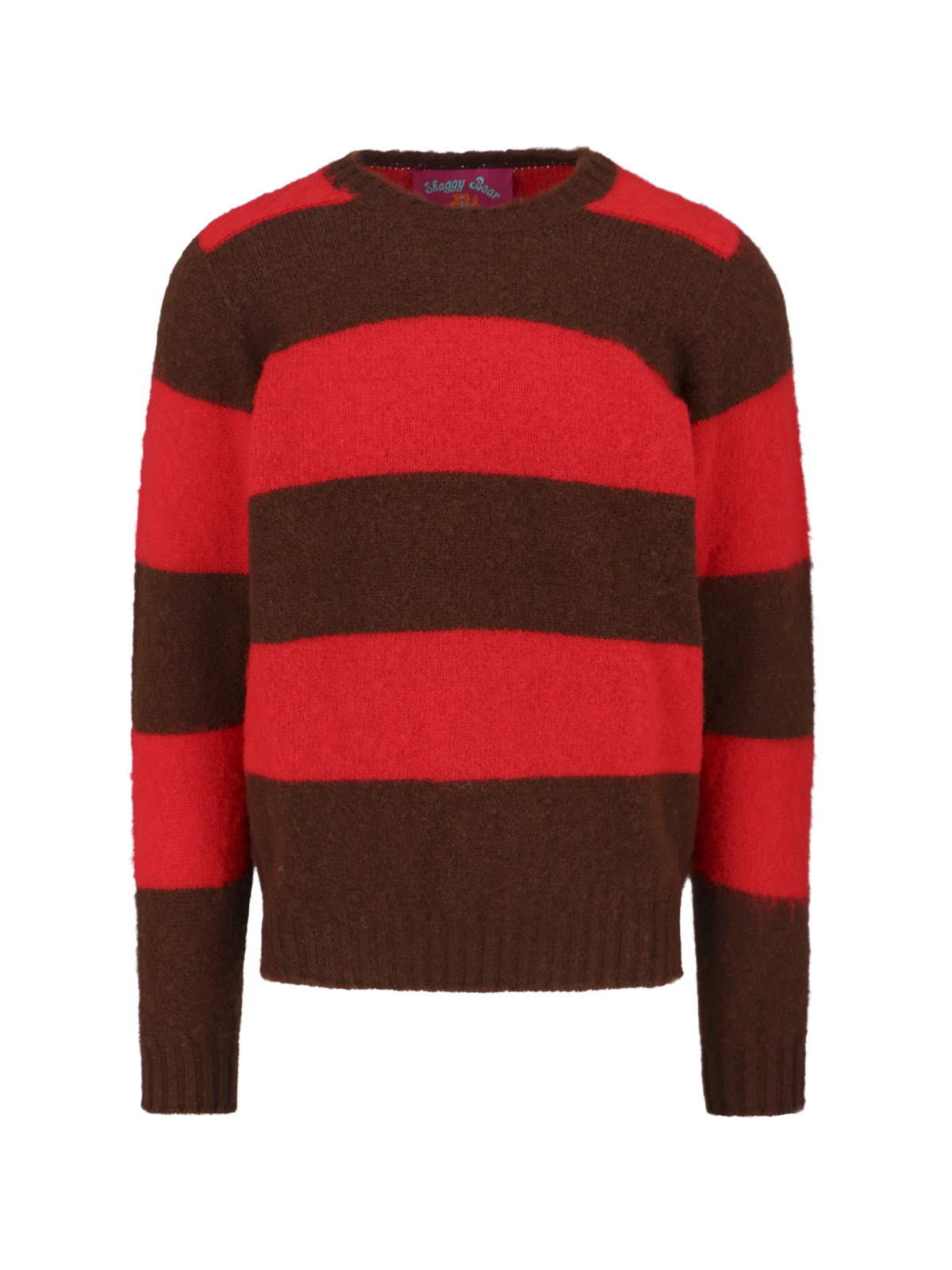 [Howlin] Knitwear FW25 SHAGGY BEAR CHUNKY STRIPESMOCHA BOOM