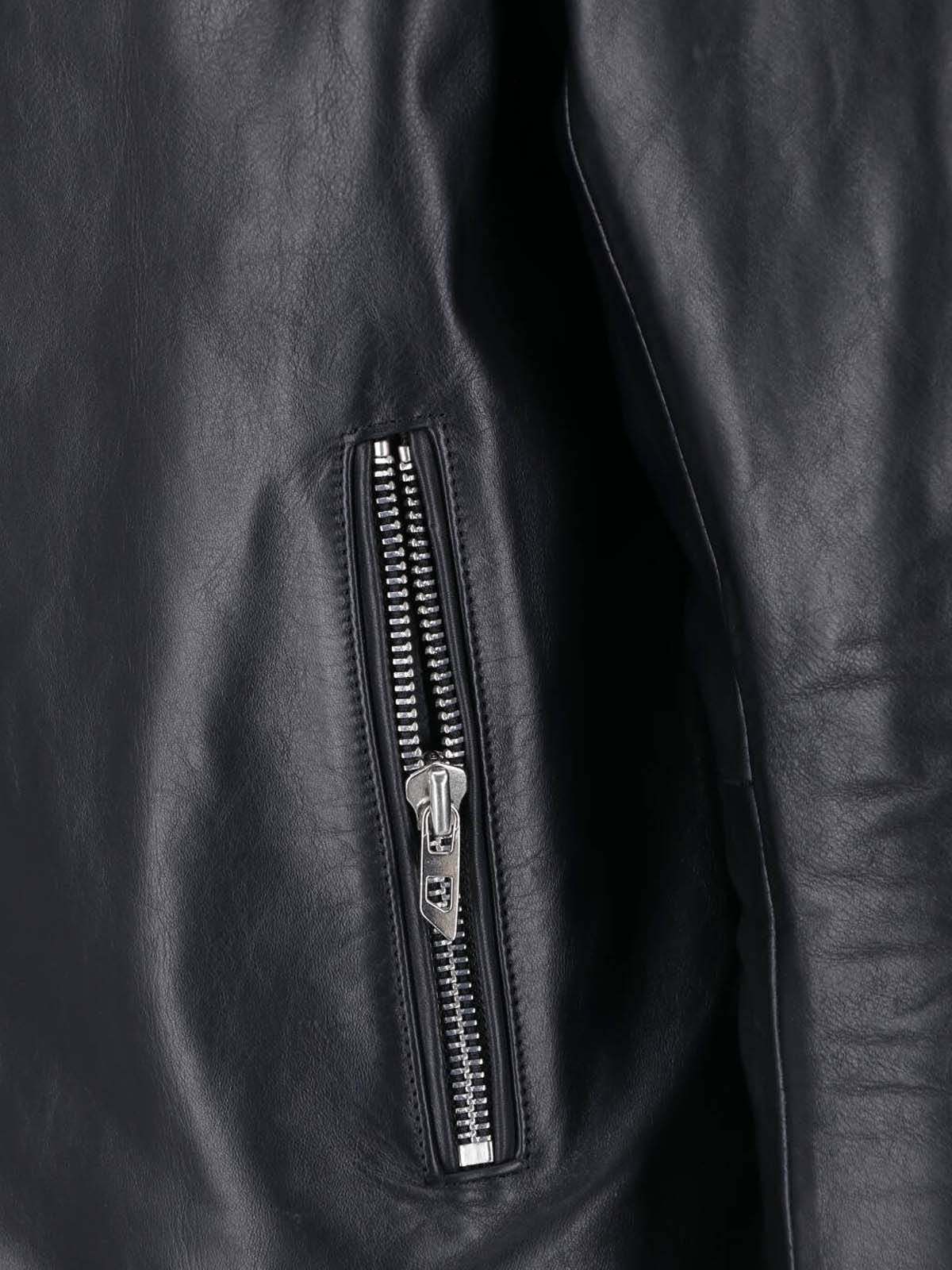 [Diesel] Leather Jacket FW26 A20462 0CECH9XX