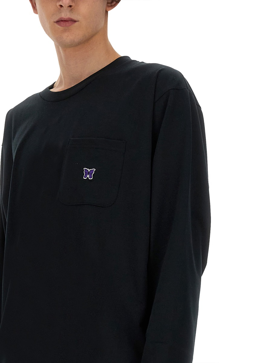 [Needles] T-shirts Long Sleeve SS24 OT261_C-BLACK