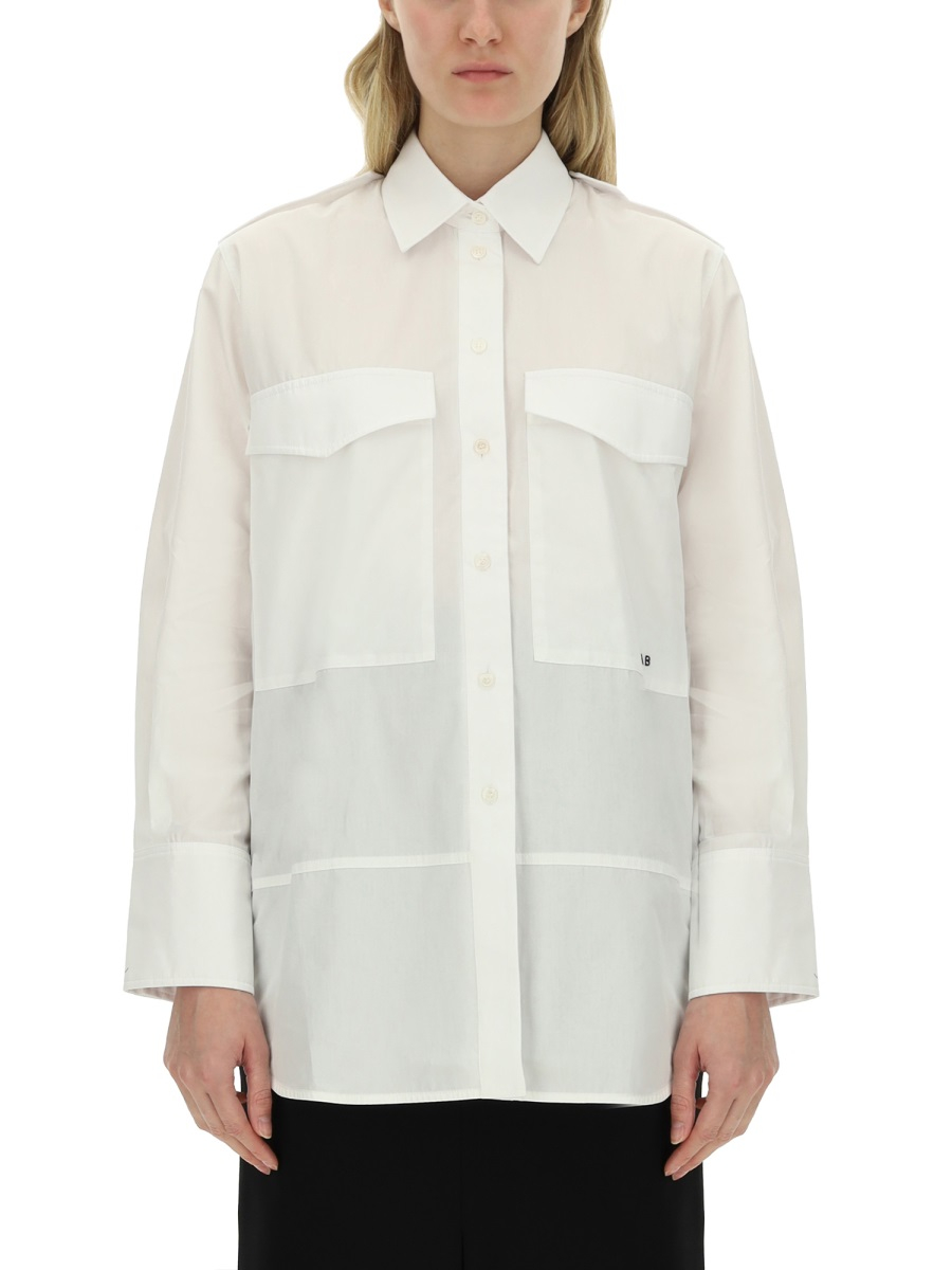 [VICTORIA BECKHAM] Shirts Long Sleeve FW24 1324WSH005575A_WHITE