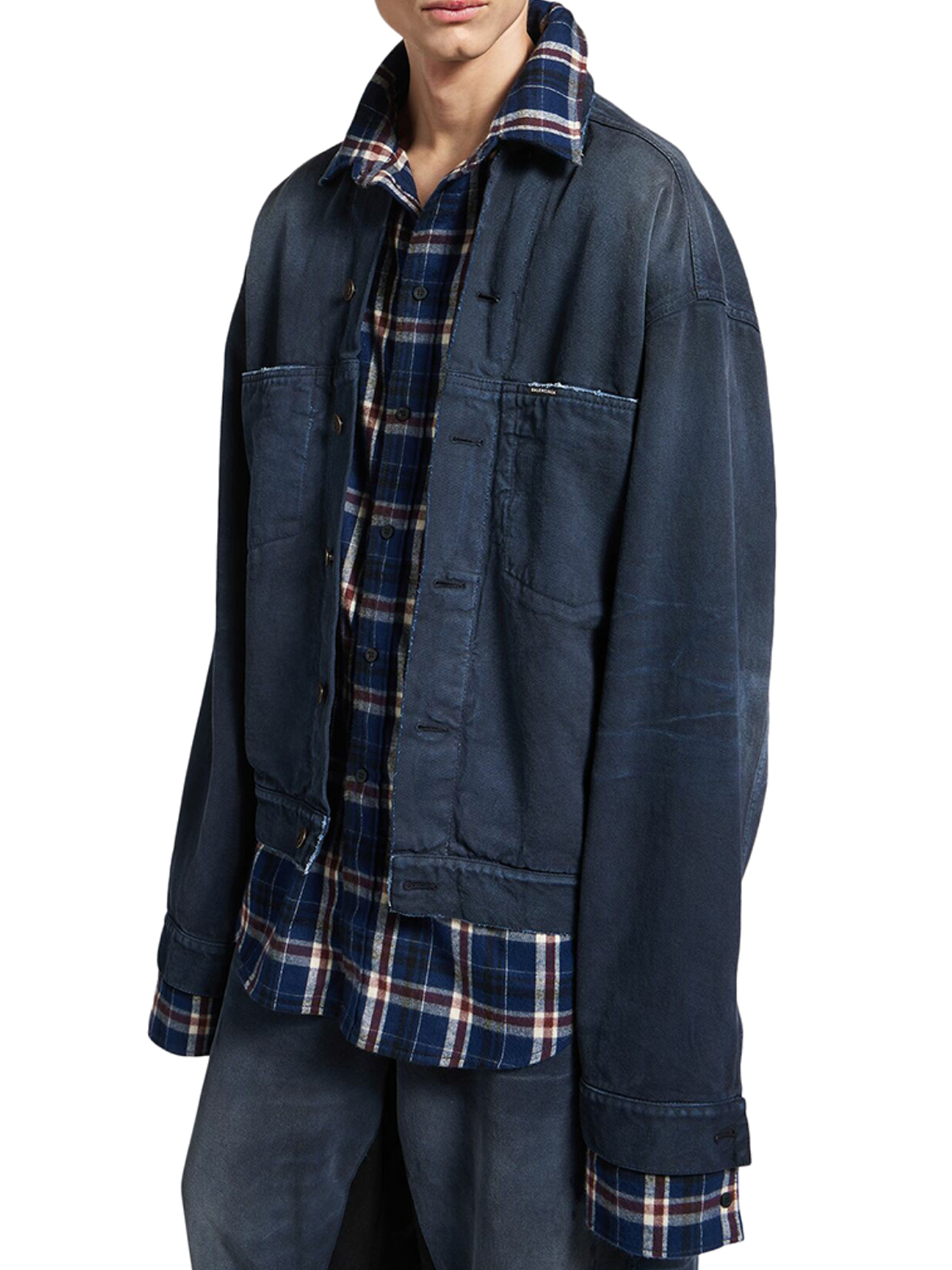 [Balenciaga] Jacket SS26 857174TTW648074 NAVY DIRTY DARK BLUE