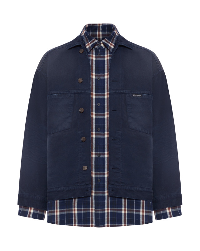 [Balenciaga] Jacket SS26 857174TTW648074 NAVY DIRTY DARK BLUE