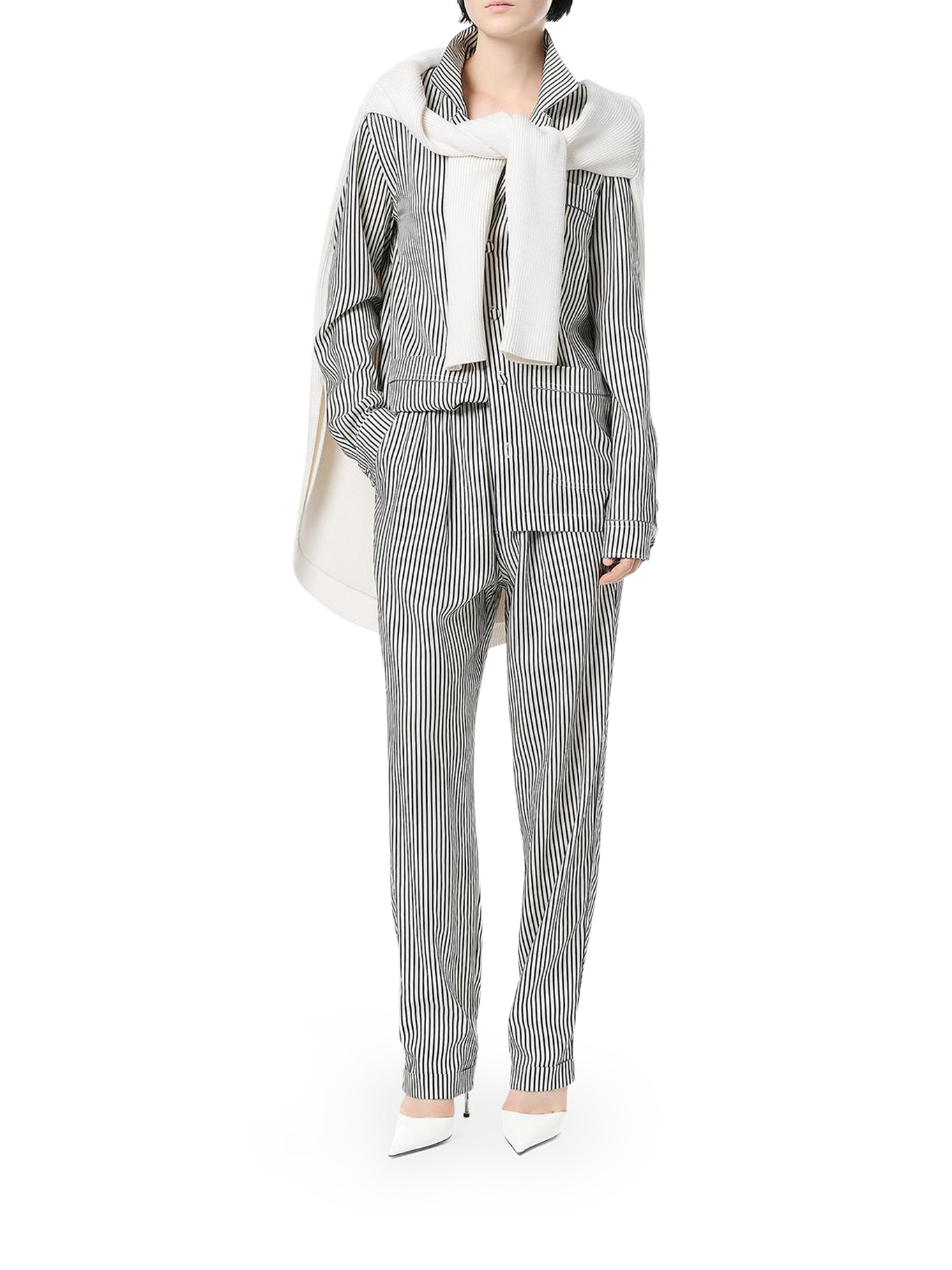 [Tom Ford] Trousers SS26 PAW682FAX1712NWA BLACK WHITE