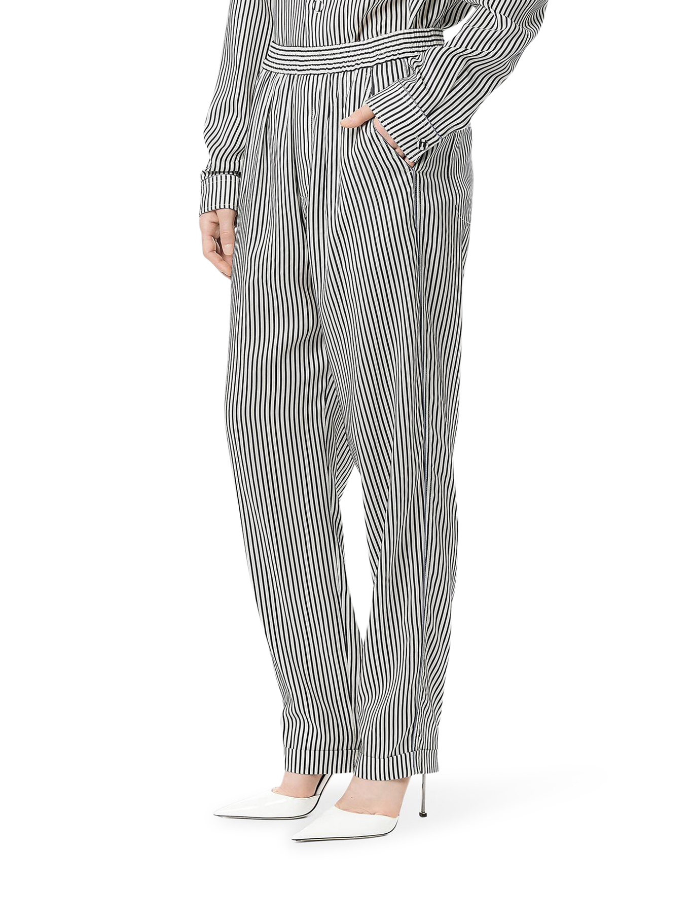 [Tom Ford] Trousers SS26 PAW682FAX1712NWA BLACK WHITE