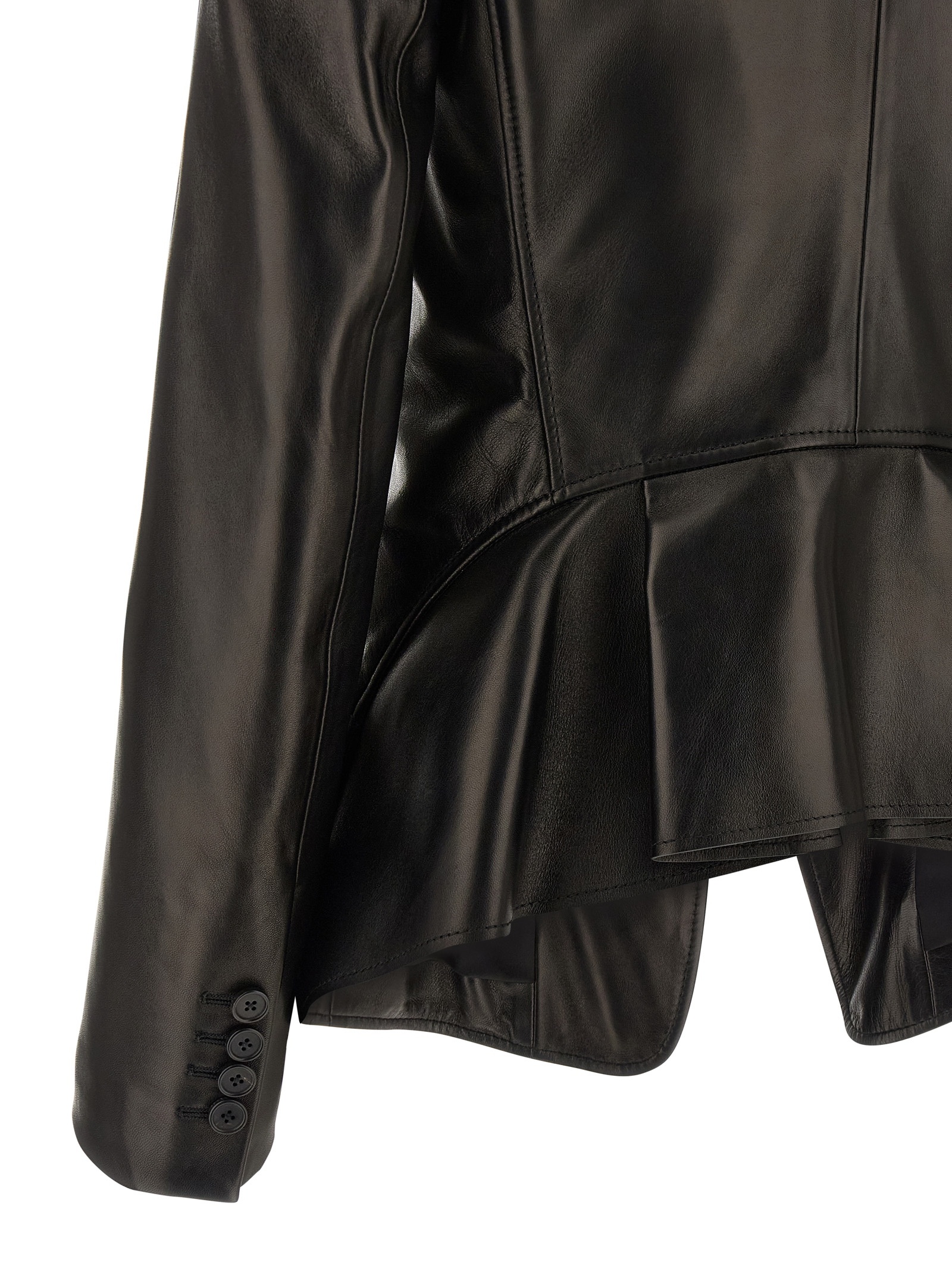 [McQueen] Leather Jacket FW25 840138Q5AML1000