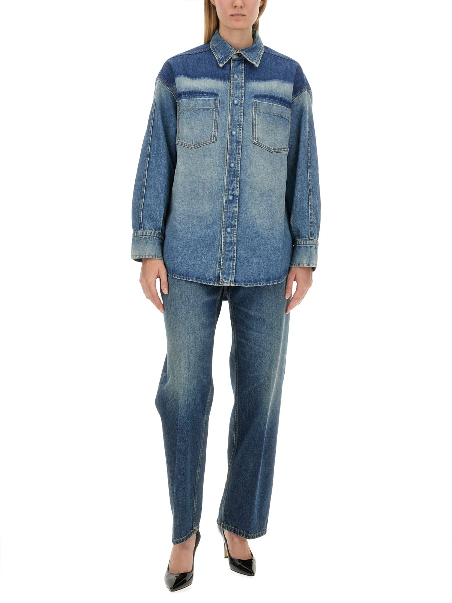 [VICTORIA BECKHAM] Shirts Long Sleeve FW24 1324DSH005560C_BROKENVINTAGEWASH