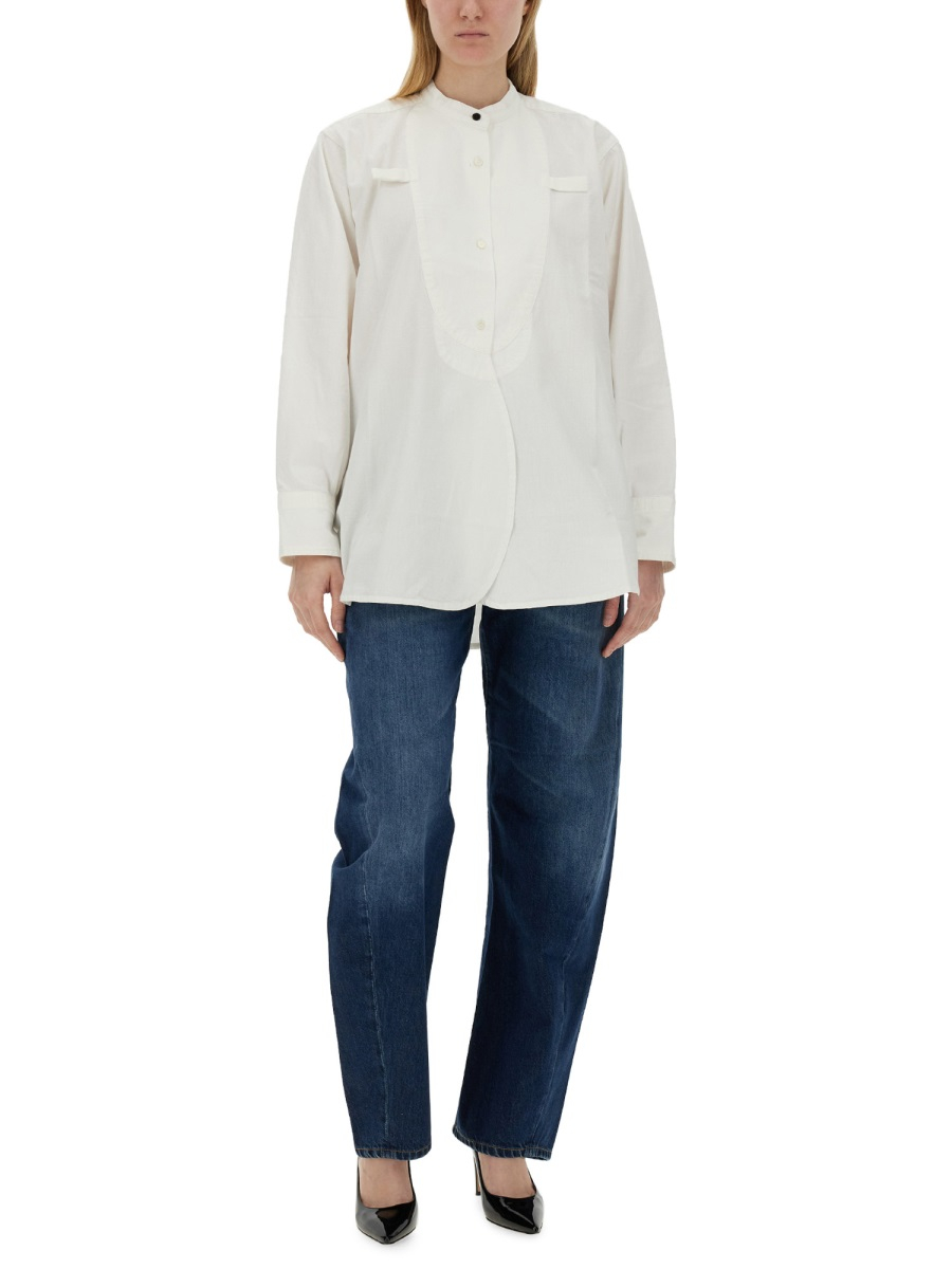 [VICTORIA BECKHAM] Shirts Long Sleeve SS24 1224DSH005422A_WASHEDWHITE