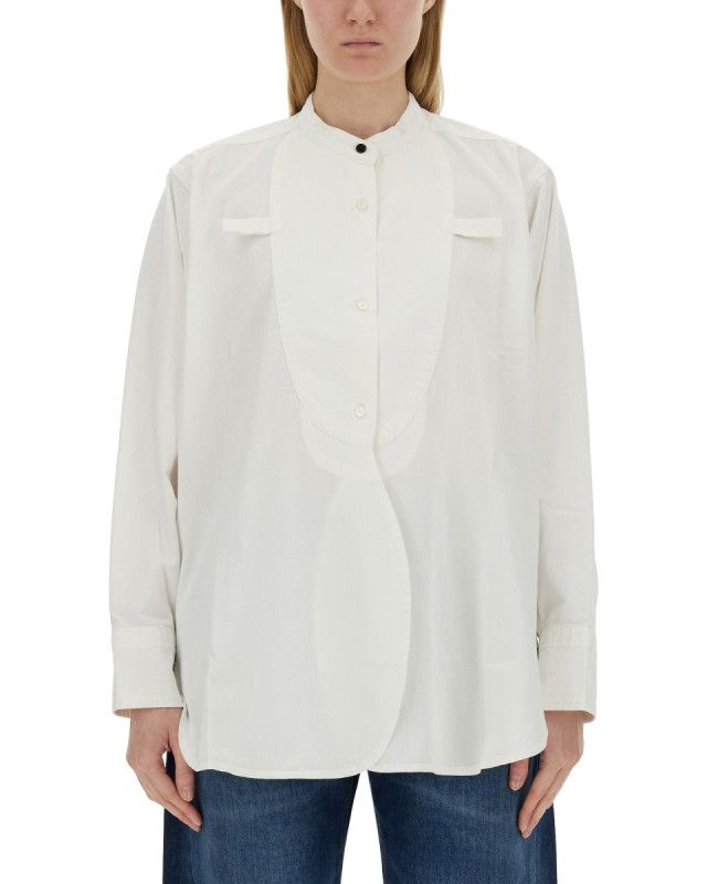 [VICTORIA BECKHAM] Shirts Long Sleeve SS24 1224DSH005422A_WASHEDWHITE