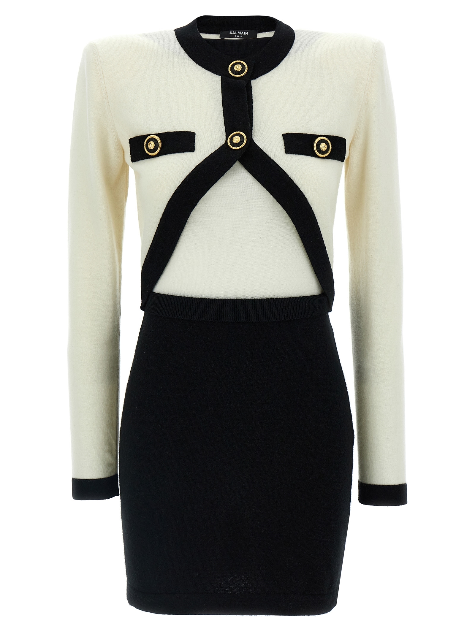[Balmain] Long sleeve dress SS25 EF1R9259KH91GAU