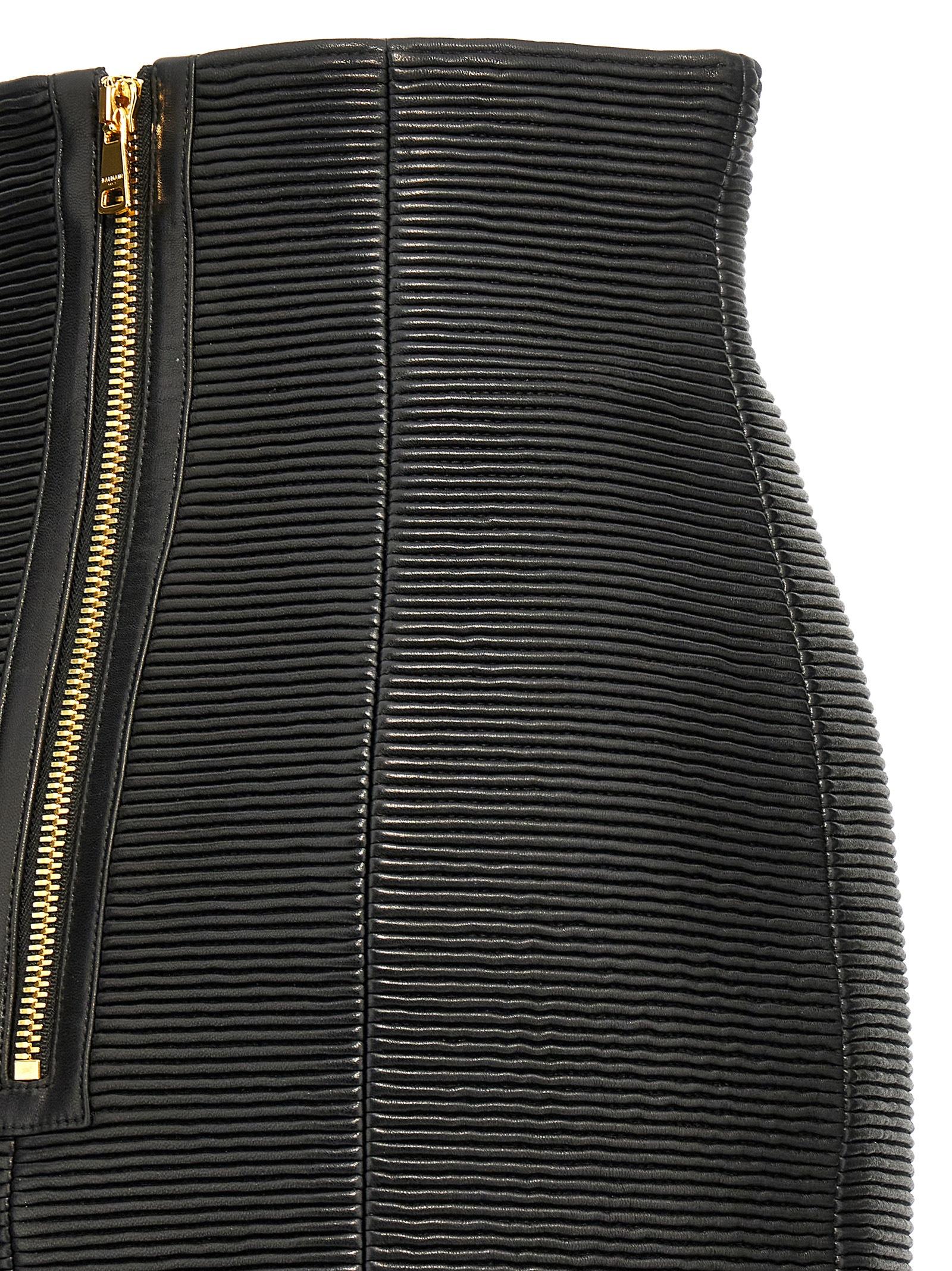 [Balmain] Mini skirt SS25 EF1LA495LC620PA