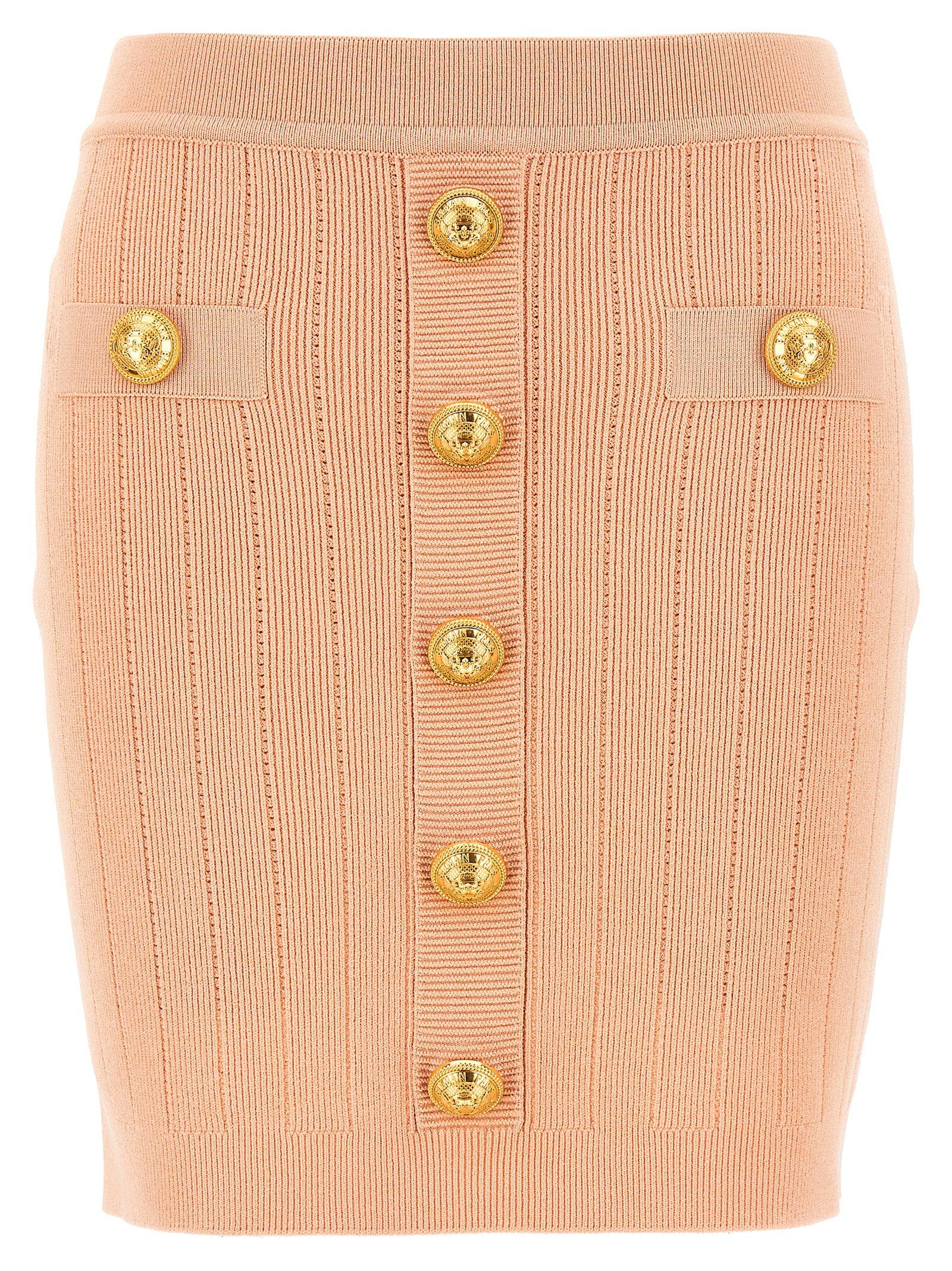 [Balmain] Midi skirt SS25 EF1LB290KB070LB