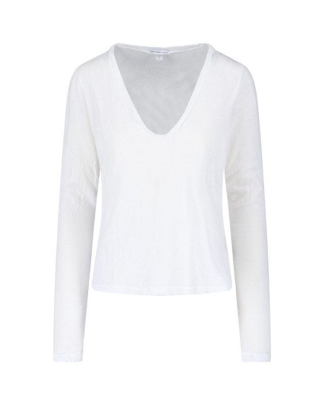 [JAMES PERSE] T-shirts Long Sleeve FW25 WUC3225WHITE